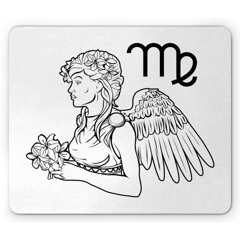 Angel with Bouquet Mouse Pad