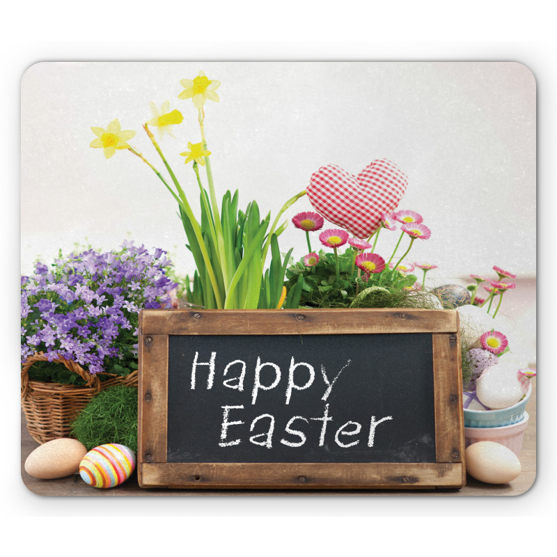 Flowers Eggs on Table Mouse Pad