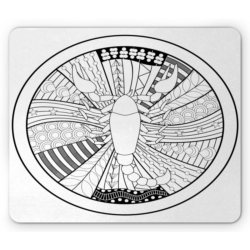 Round Tattoo Art Mouse Pad