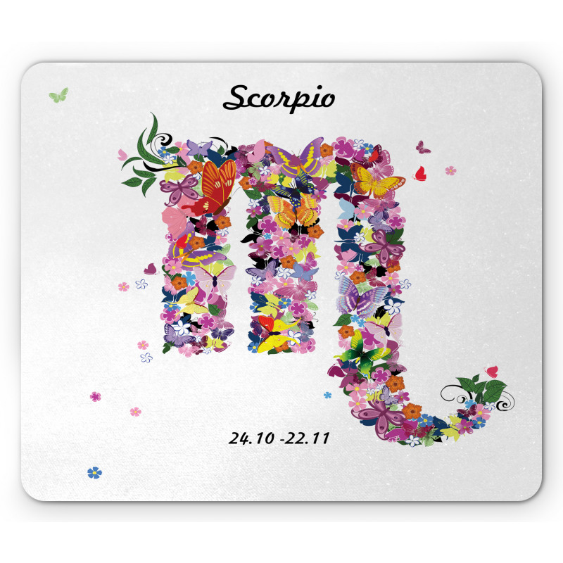 Floral Butterfly Mouse Pad