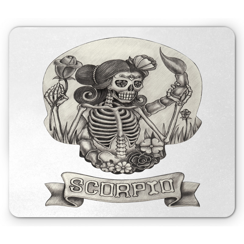 Skeleton Woman Mouse Pad