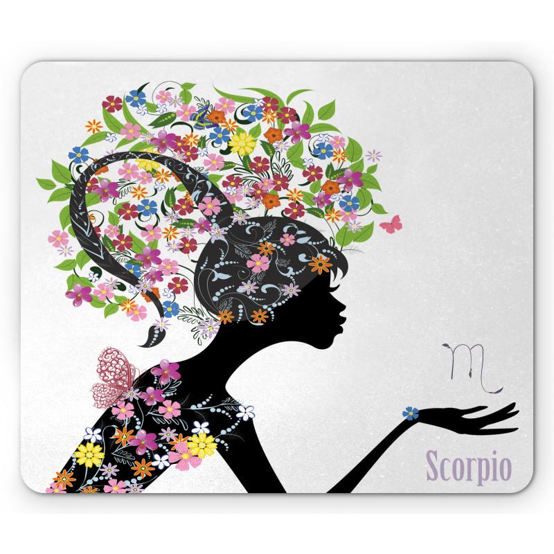 Floral Girl Mouse Pad