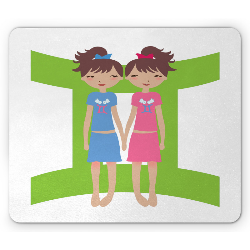 Twin Girls Teens Mouse Pad