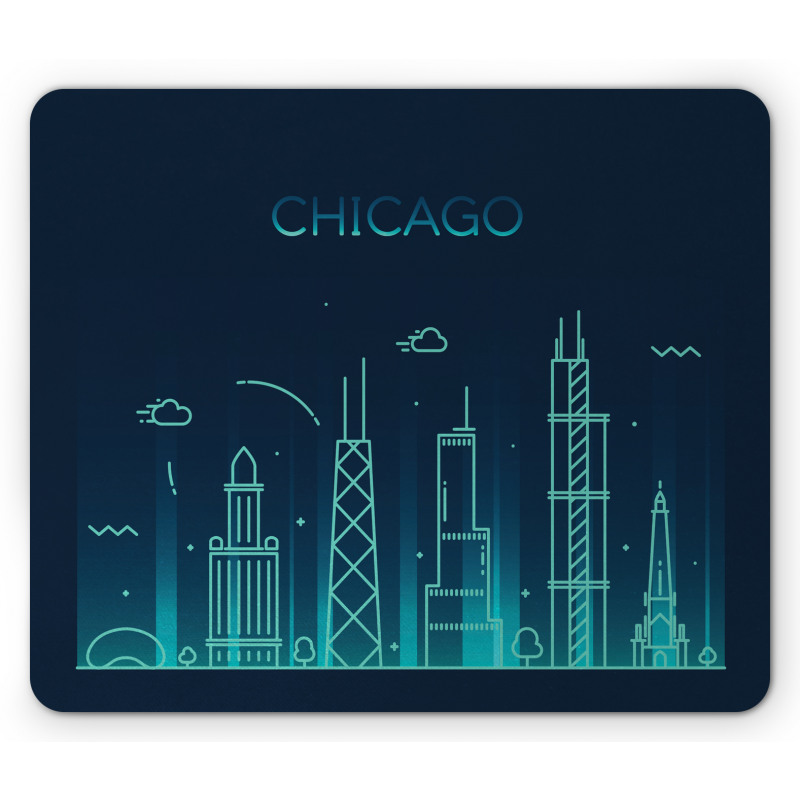 Blue Panorama Mouse Pad