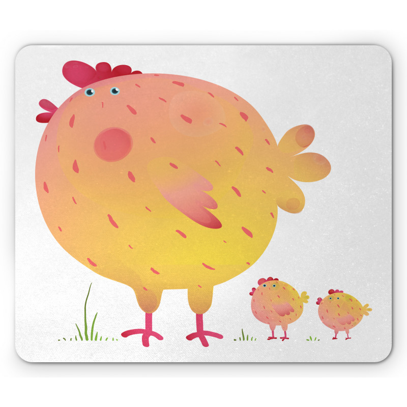 Mother Hen and Chicks Mouse Pad