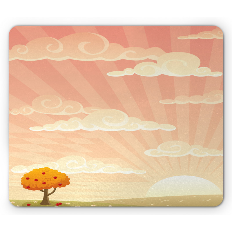 Lonely Tree Rural Field Mouse Pad