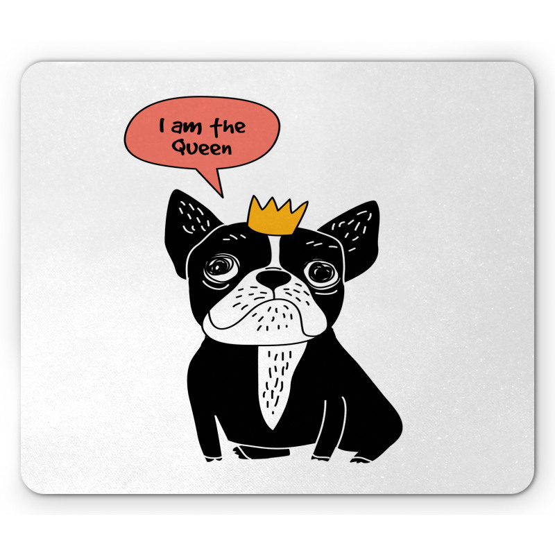 Queen Puppy with Crown Mouse Pad