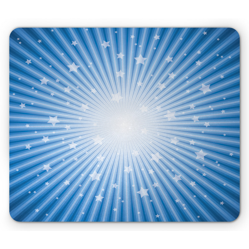 Retro Burst Stars Mouse Pad