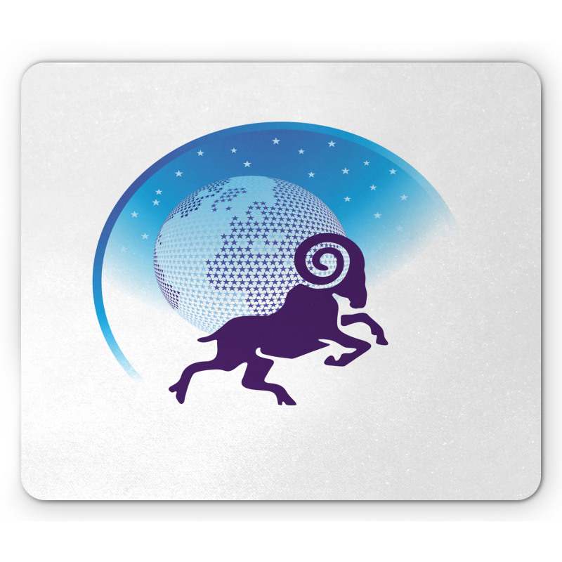 Globe Stars Goat Mouse Pad