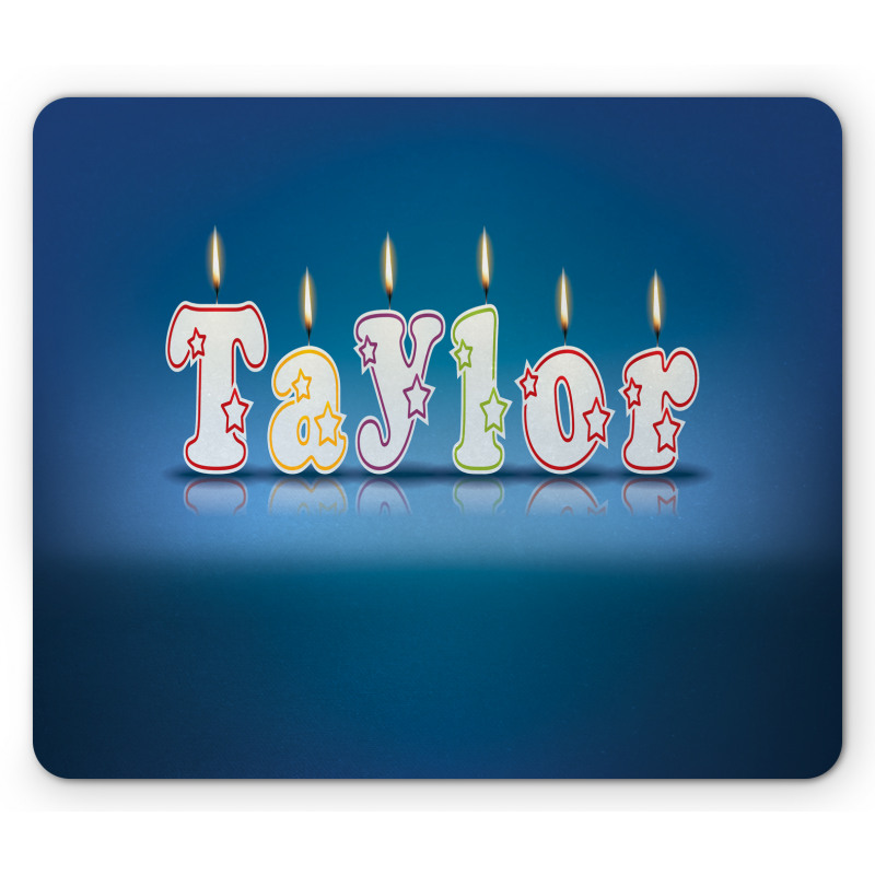 Celebration Candle Font Mouse Pad