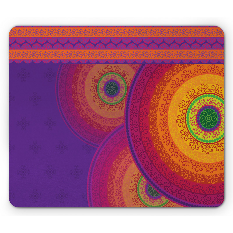 Colorful Mandala Motif Mouse Pad
