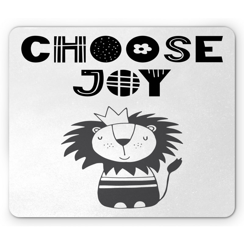 King of the Jungle Words Mouse Pad