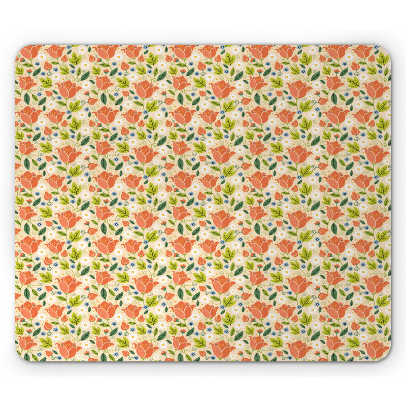 Colorful Spring Tulips Mouse Pad