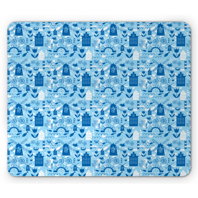 Cartoon Windmills Design Mouse Pad