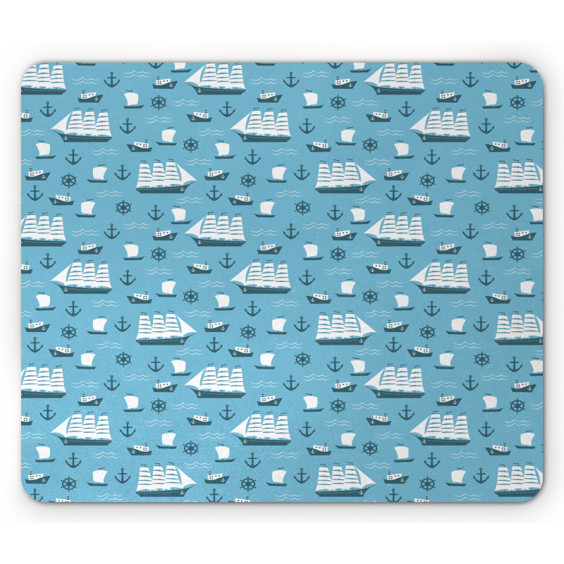 Ships Boats and Helms Mouse Pad