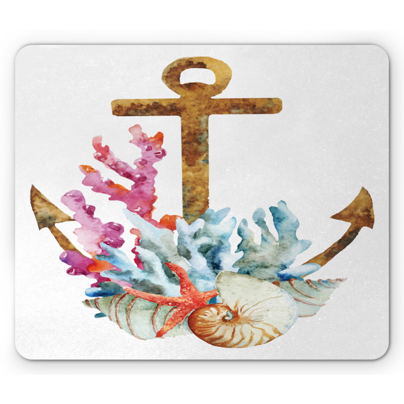 Watercolor Starfish Mouse Pad