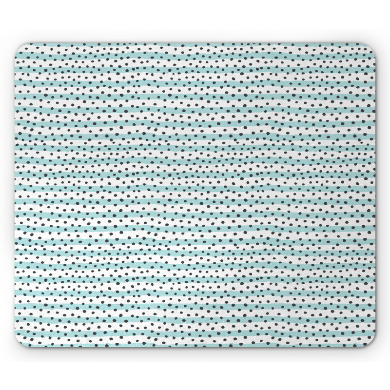 Pastel Stripes Dots Mouse Pad