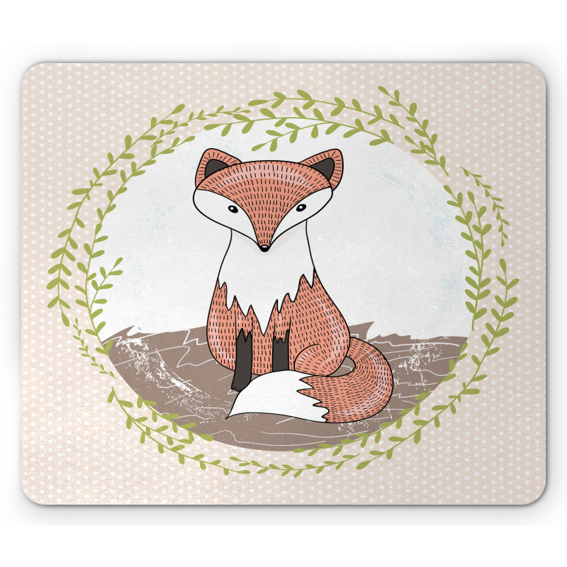 Forest Animal Polka Dots Mouse Pad