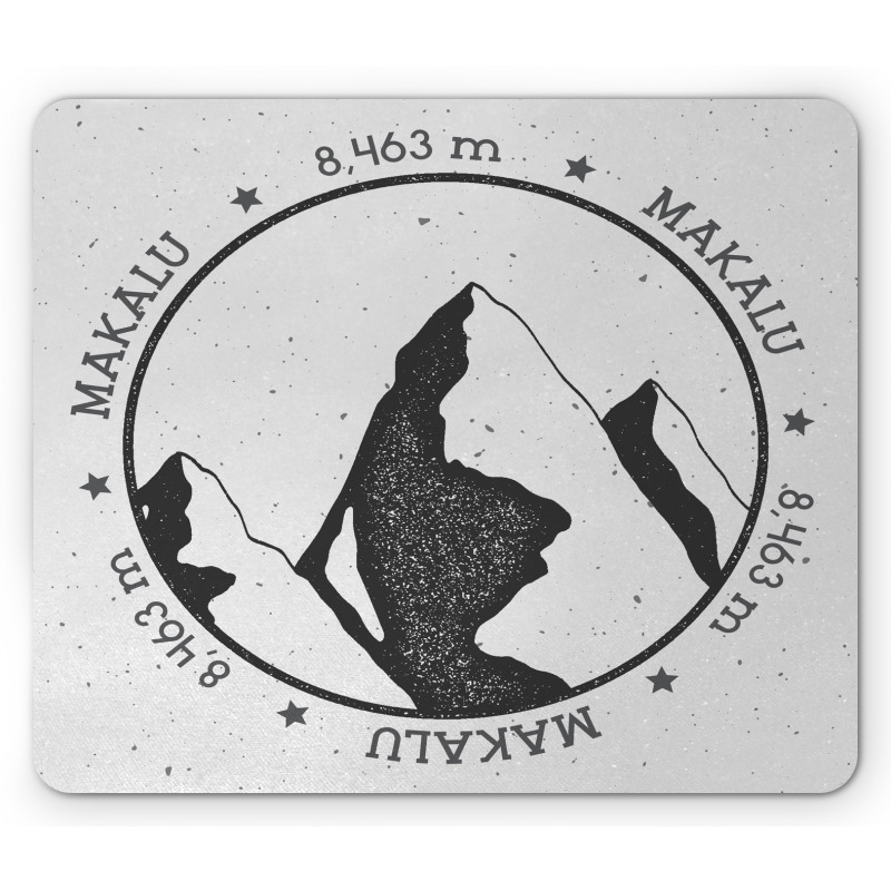 Greyscale Mountain Design Mouse Pad