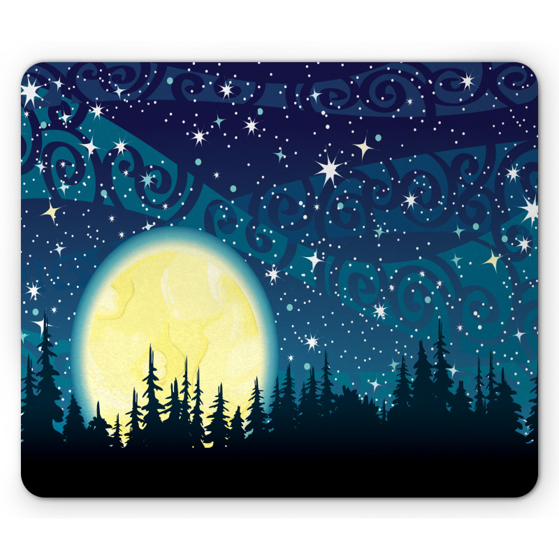 Moon over Forest Mouse Pad