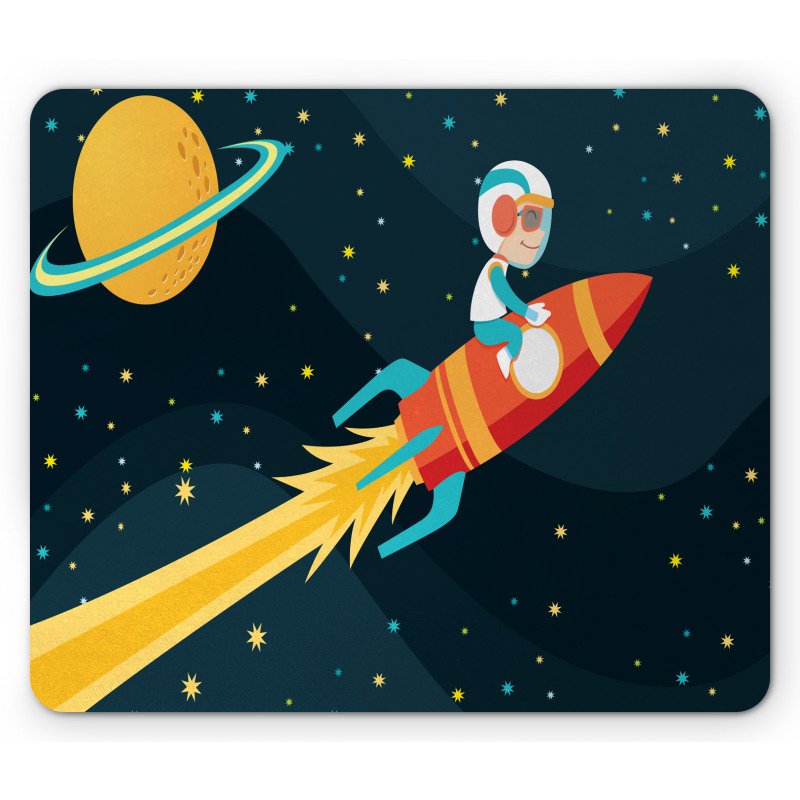 Boy on a Rocket Adventure Mouse Pad