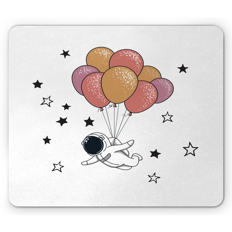 Astronaut with Balloons Mouse Pad