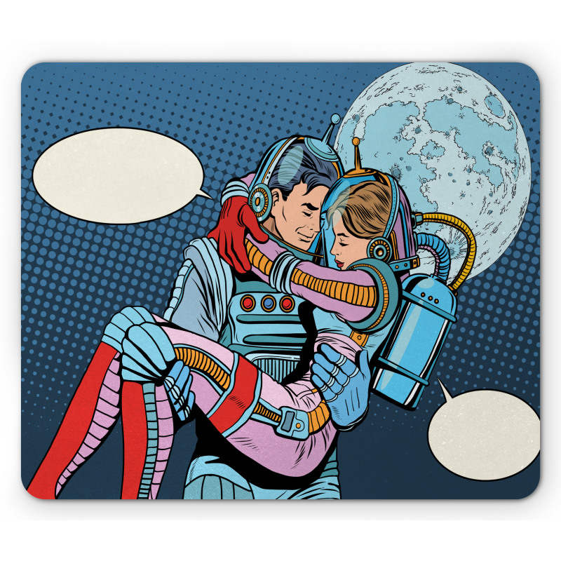 Astronaut Couple Love Mouse Pad