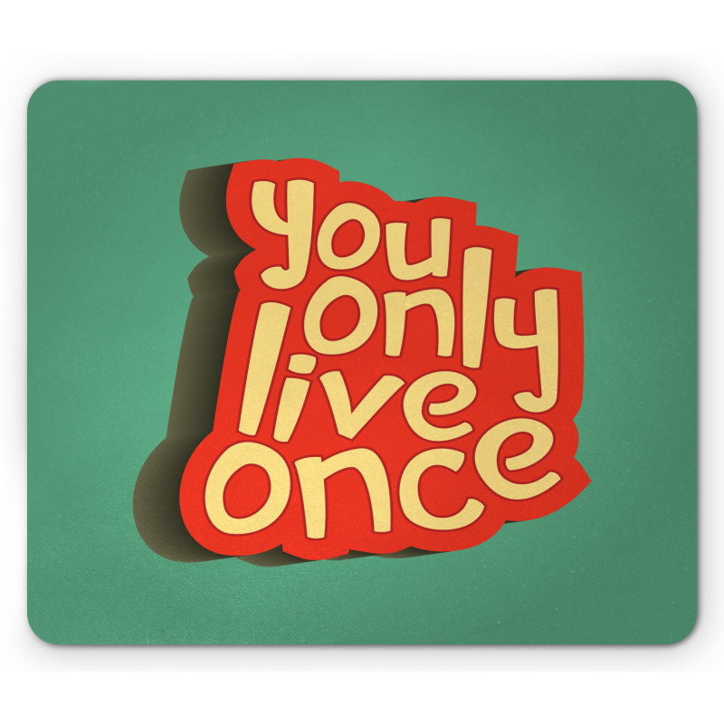 Retro Inspirational Words Mouse Pad