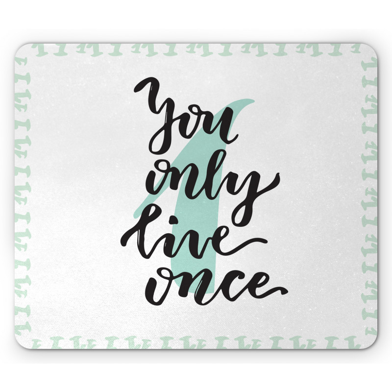 Hand Lettering Calligraphy Mouse Pad