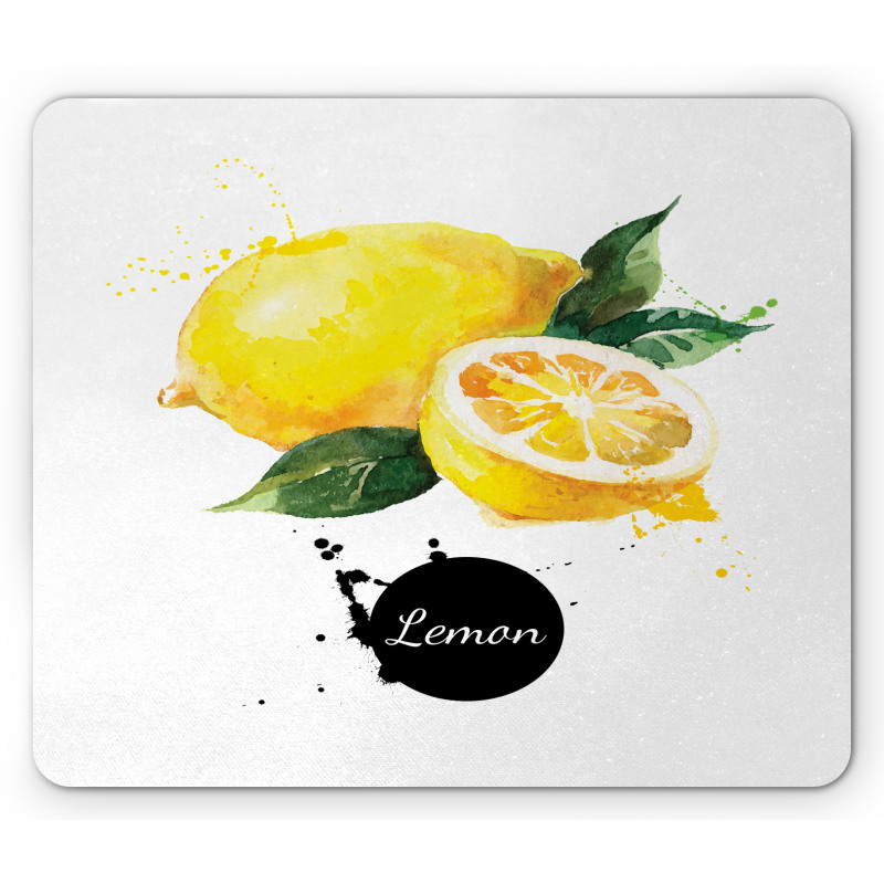 Sour Citrus Lemon Design Mouse Pad