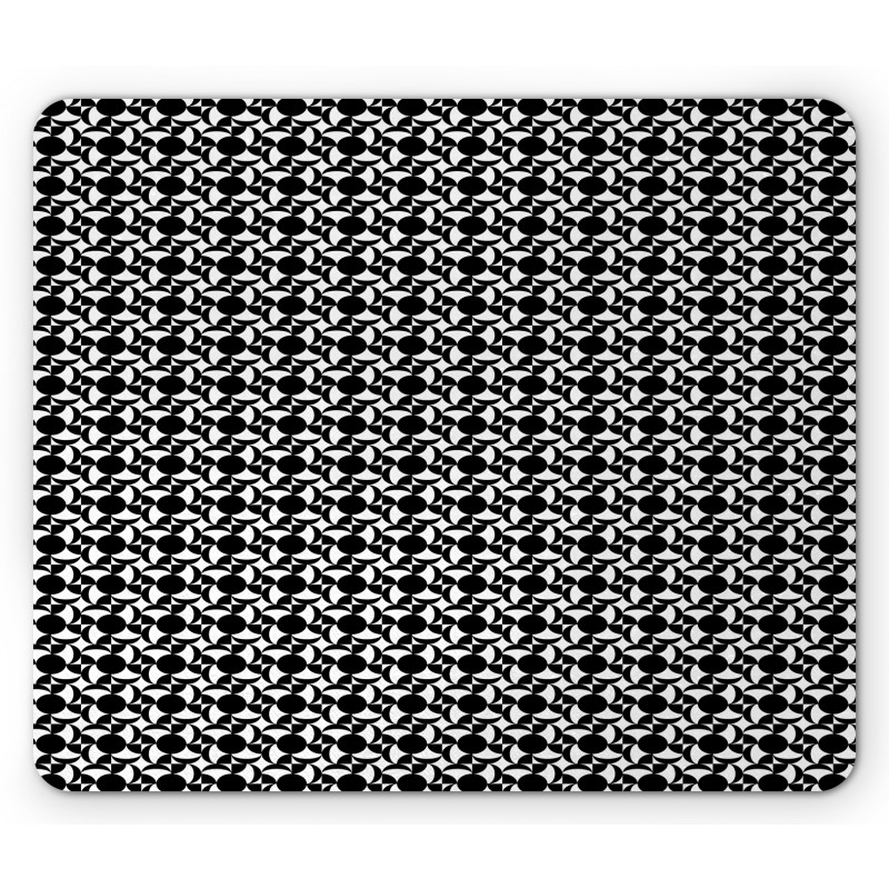 Black and White Tile Mouse Pad