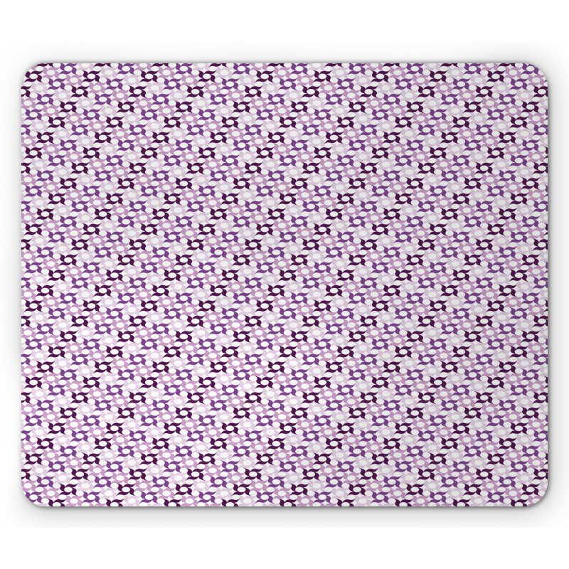 Swirling Floral Style Mouse Pad