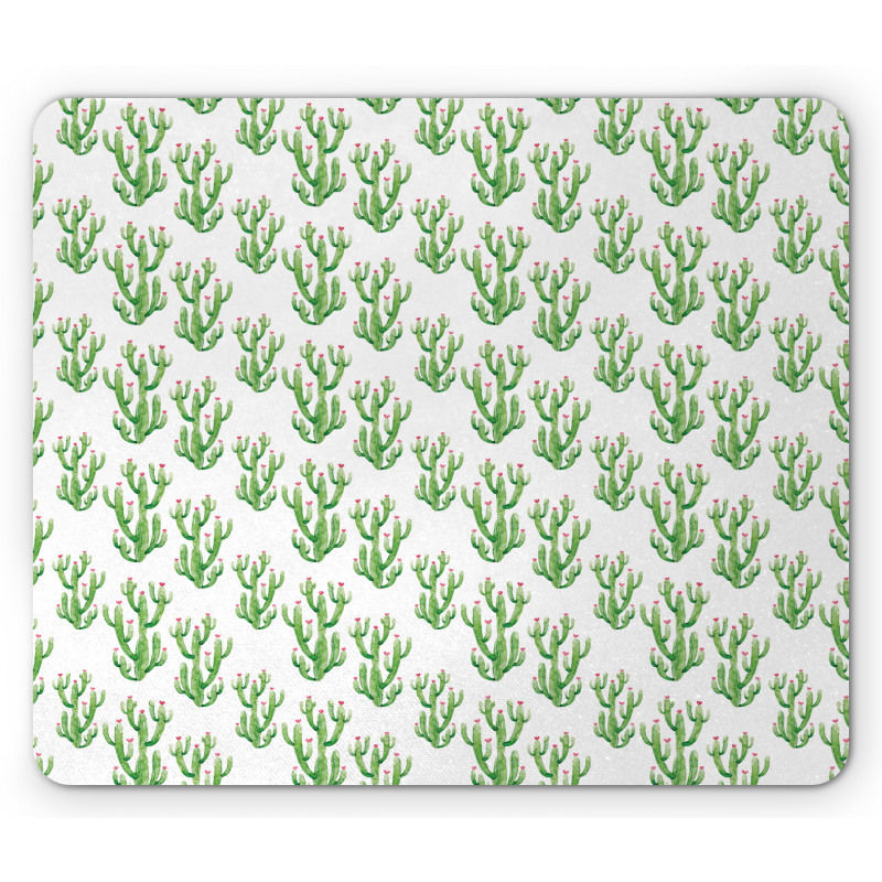 Watercolor Cactus Plant Mouse Pad