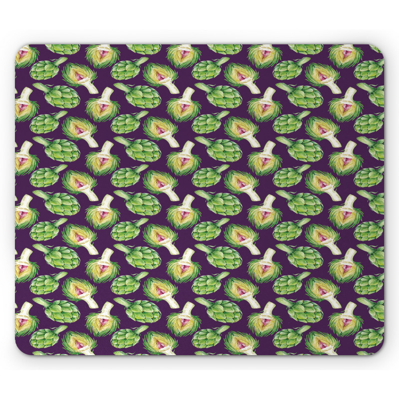 Artichokes Purple Mouse Pad