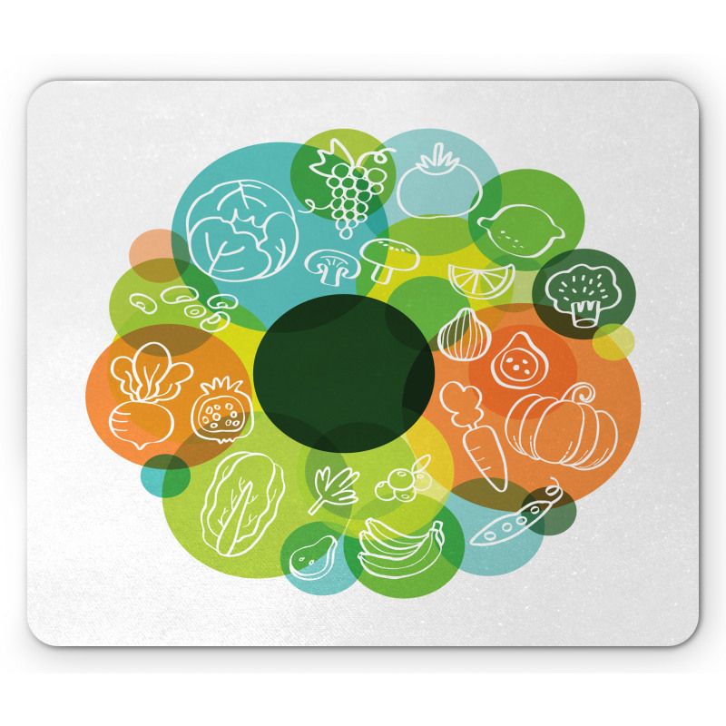 Doodle Vegan Pattern Mouse Pad