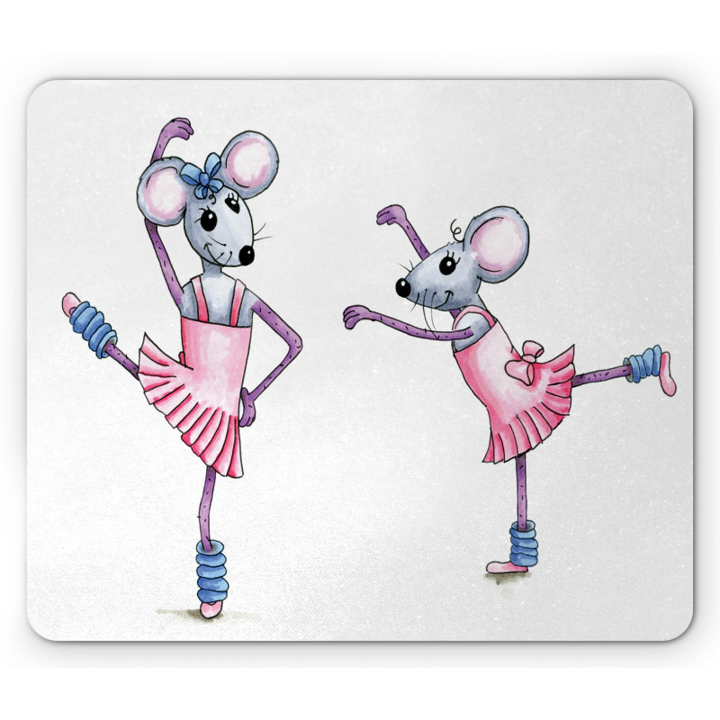 Funny Ballerina Mice Mouse Pad