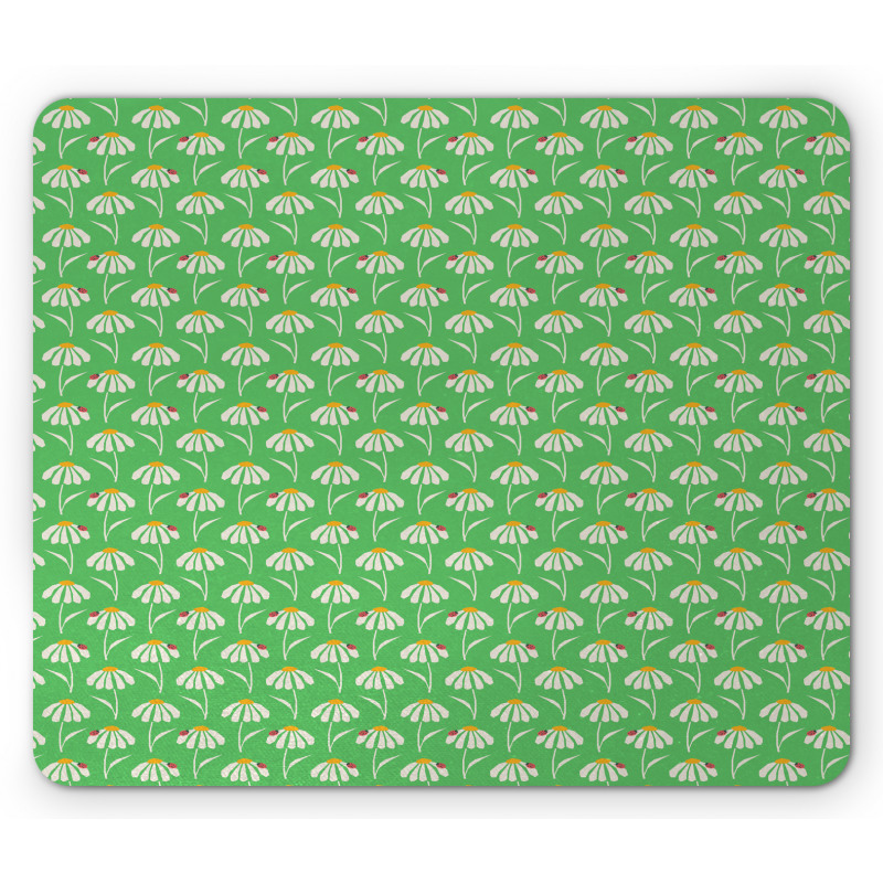 Daisies Ladybugs Mouse Pad