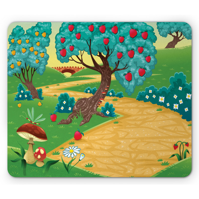 Apple Tree and Dragonfly Mouse Pad