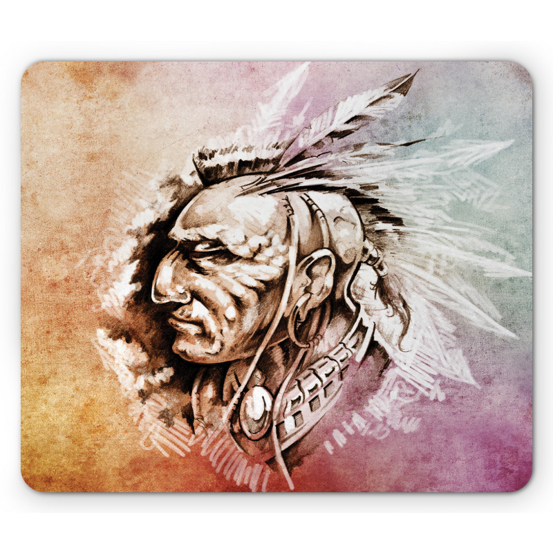 American Native Sketch Mouse Pad