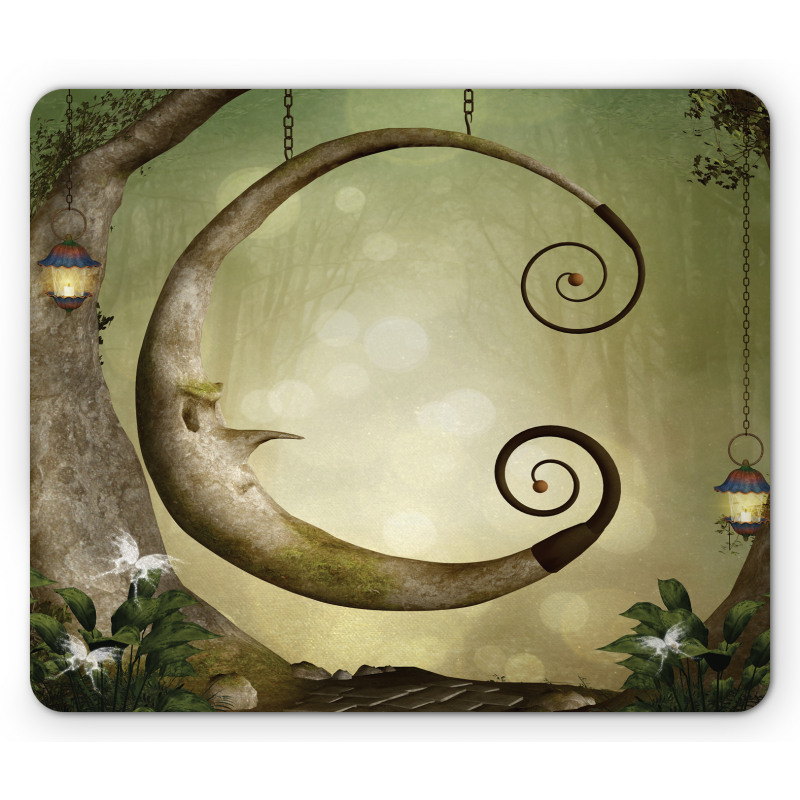 Hanging Wooden Crescent Mouse Pad