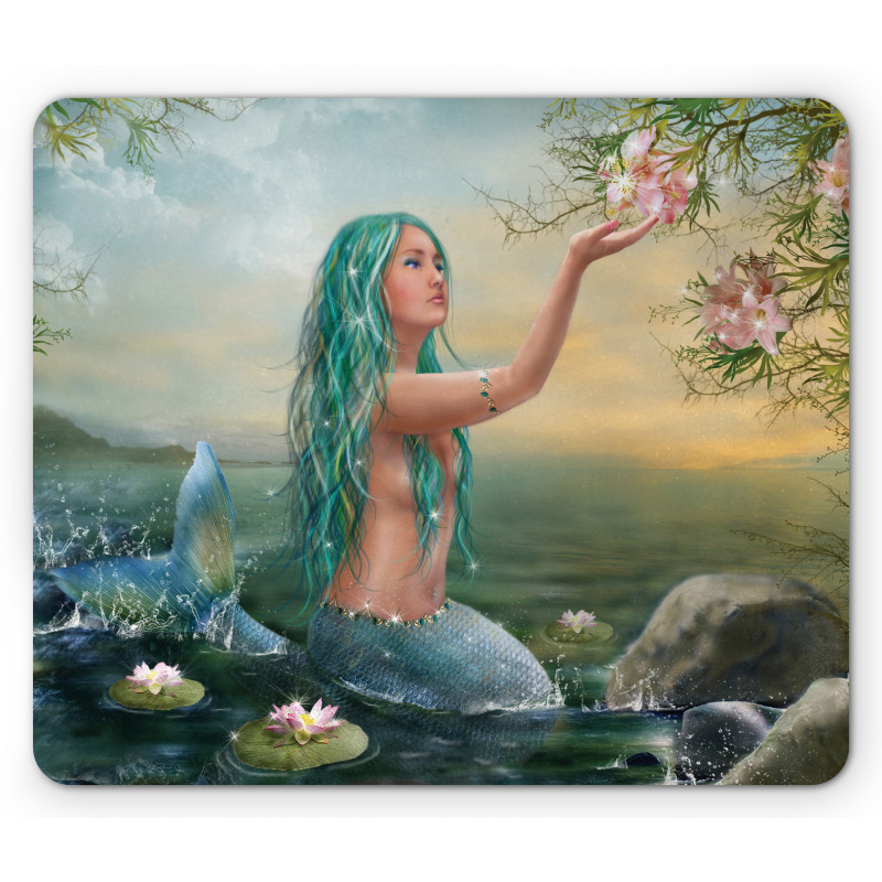 Mermaid and Magnolias Mouse Pad