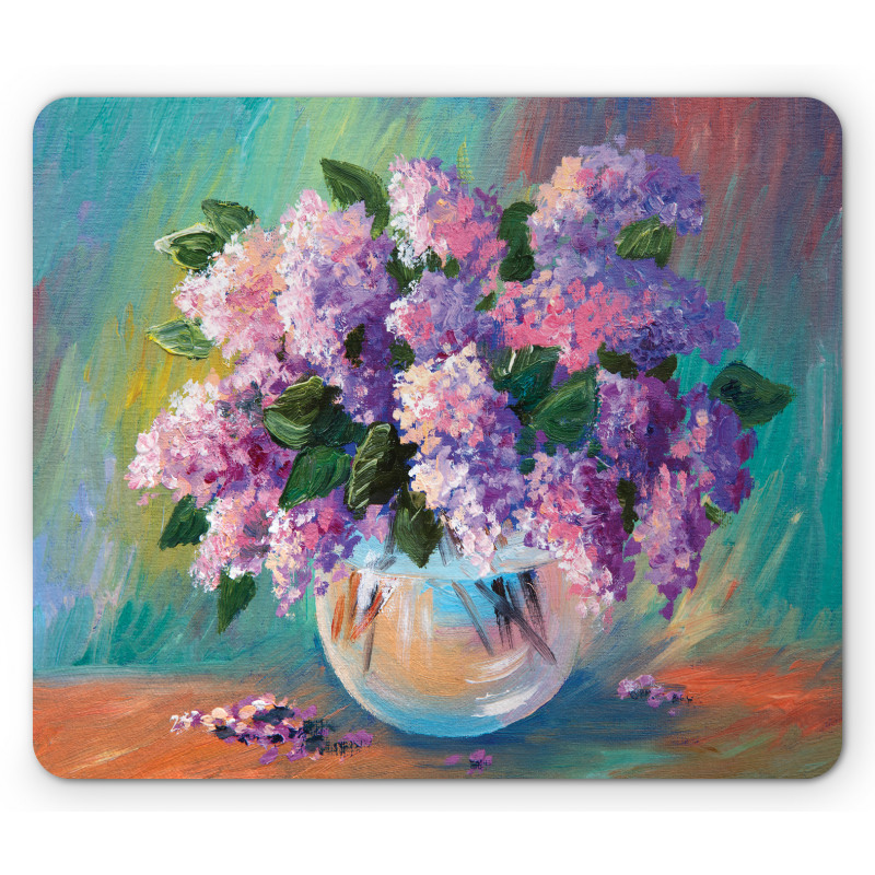 Oil Painting Flowers Art Mouse Pad