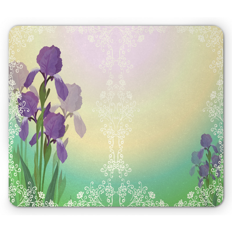 Blossoming Iris Bridal Mouse Pad