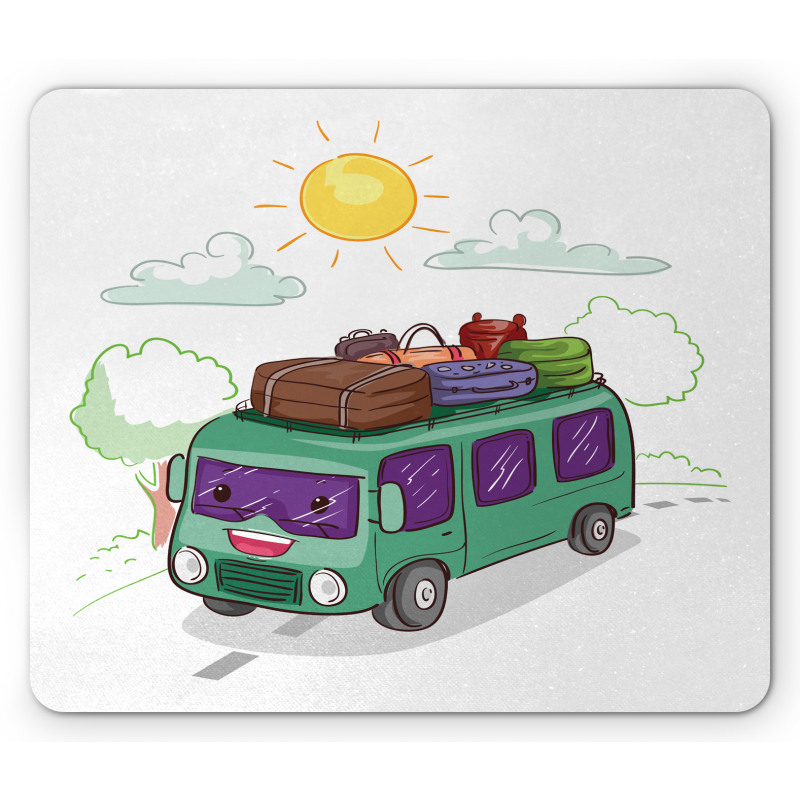 Bus Filled with Luggage Mouse Pad