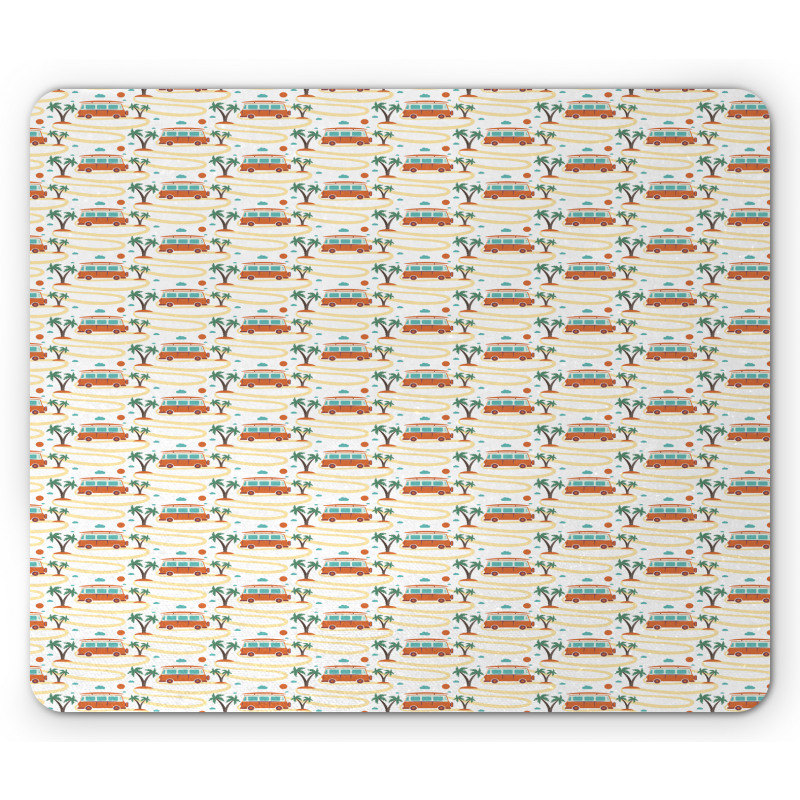 Hippie Van on Road Mouse Pad