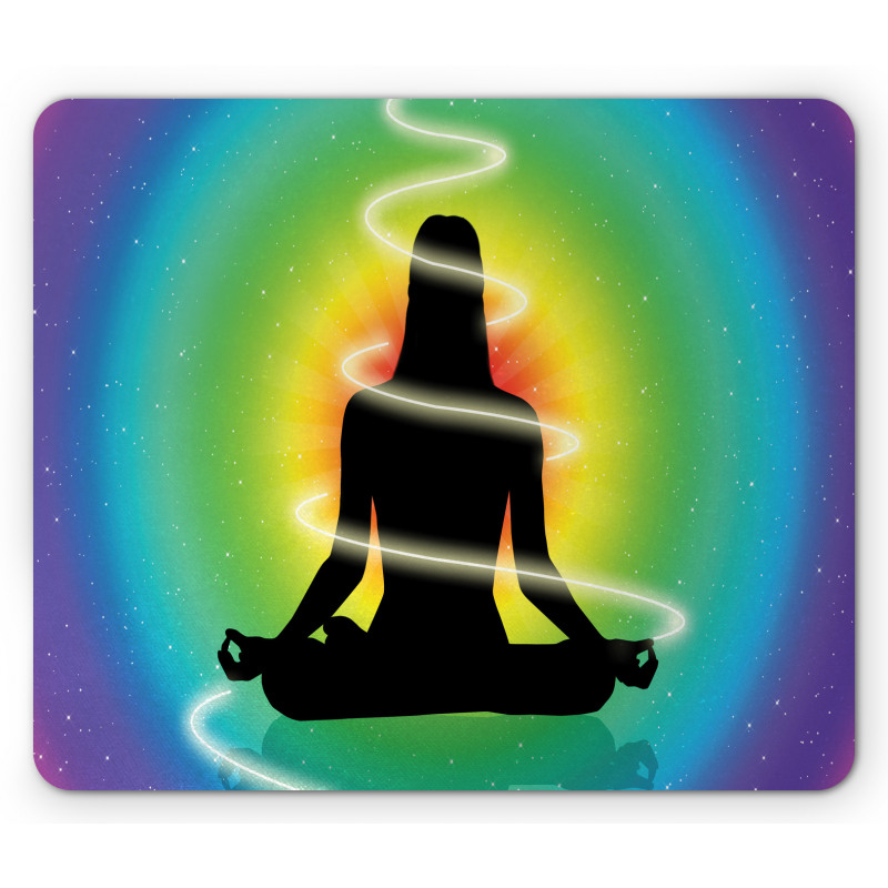 Concentric Rainbow Color Mouse Pad