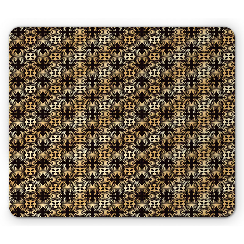 Retro Palmette Design Mouse Pad