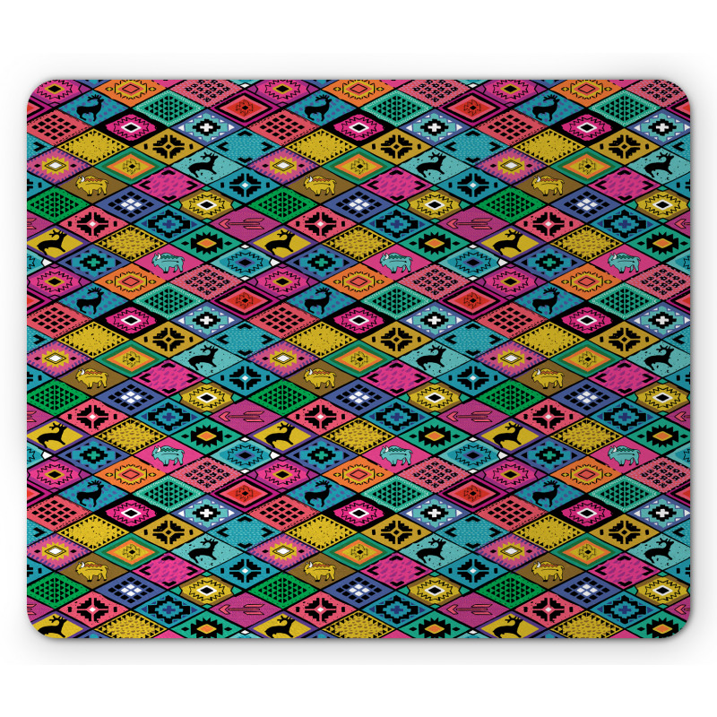 Boho Patchwork Mouse Pad