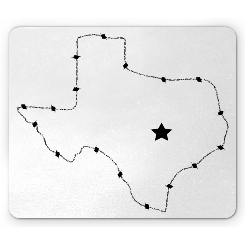 Barbed Wire Map Mouse Pad