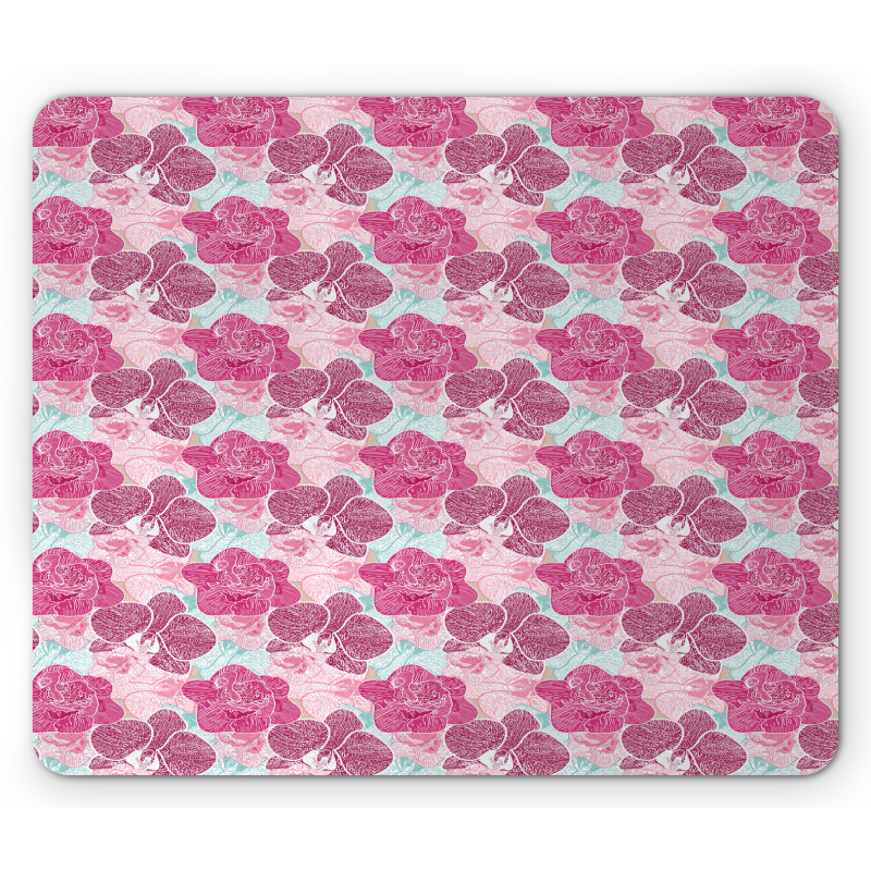 Orchid Grunge Mouse Pad